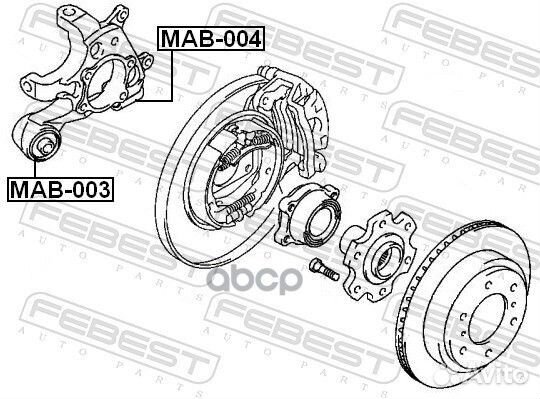 Сайлентблок задней цапфы febest MAB-004 MAB-004