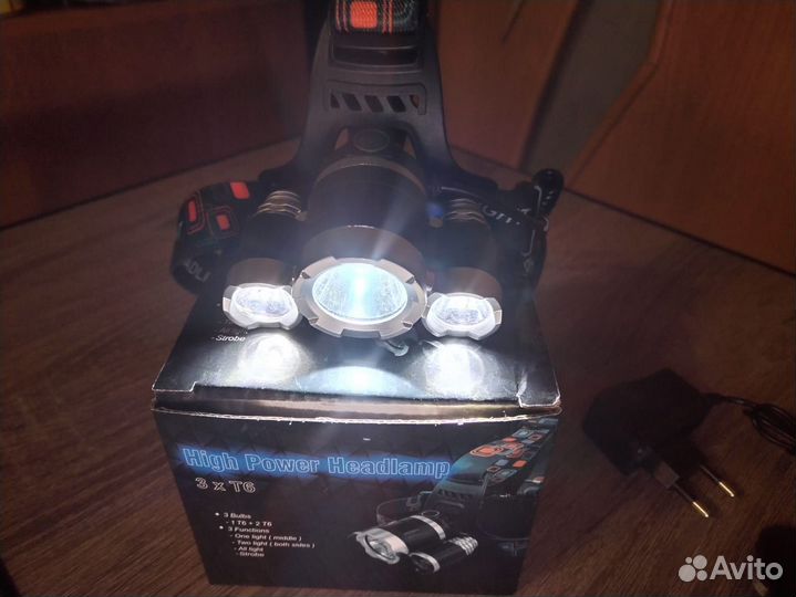 Налобный фонарь аккумуляторный