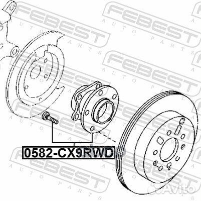 Ступица задняя 0582-CX9RWD Febest