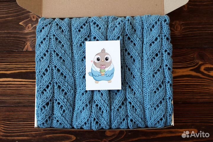 Вязаный детский плед