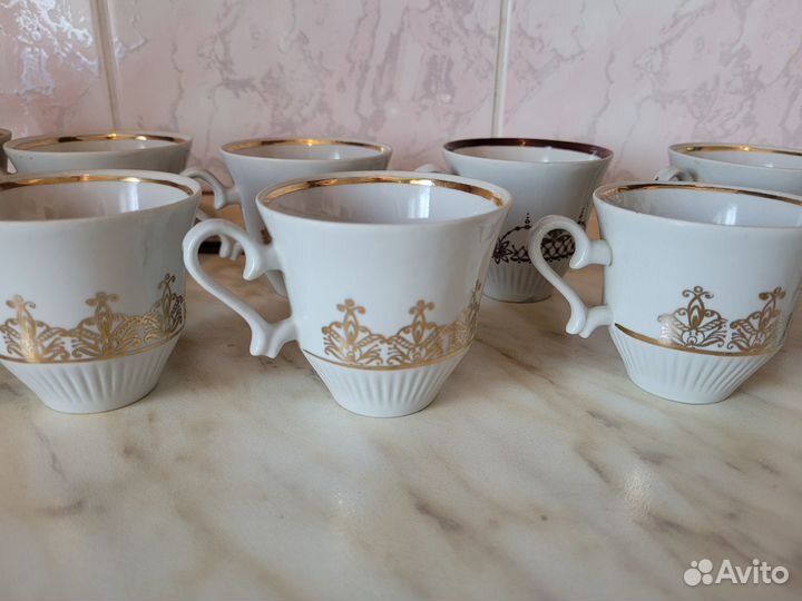 Чайные кофейные фарфор чашки СССР