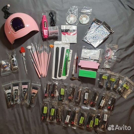 Большой набор для маникюра, наращивания и дизайна