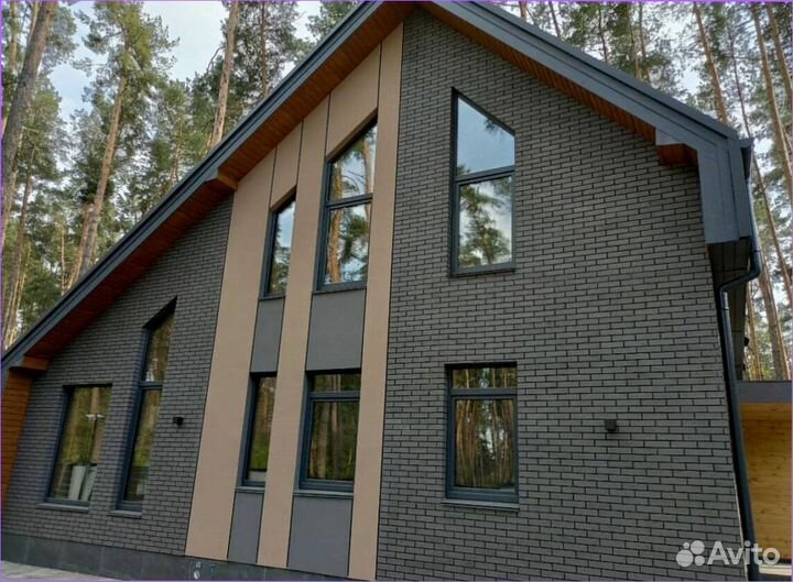 Гибкий кирпич на сетке для отделки