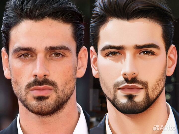 Аватарки по фото нейросеть/digital art