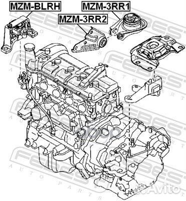 Подушка двигателя mazda 3 BL 2008-2013 EU пра