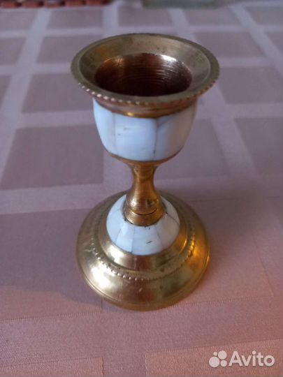 Подсвечник с натуральным перламутром