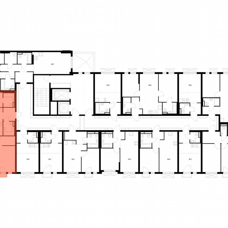 3-к. квартира, 73,1 м², 2/9 эт.