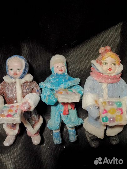 Ватные ëлочные игрушки