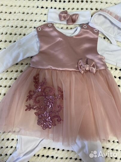 Костюмчик с платьем на выписку и фотосессию