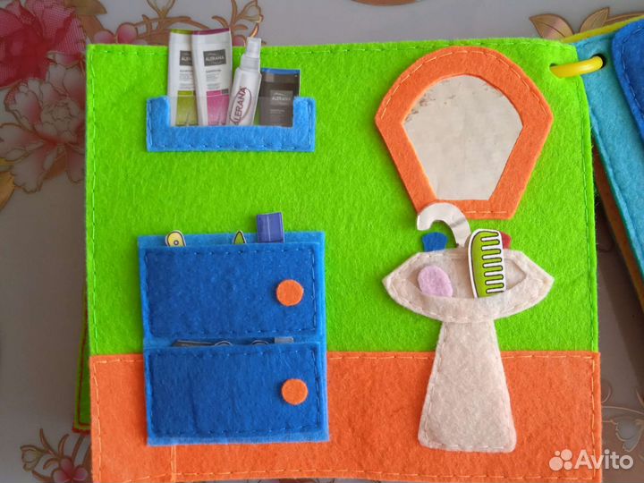 Кукольный дом из фетра, книжка из фетра