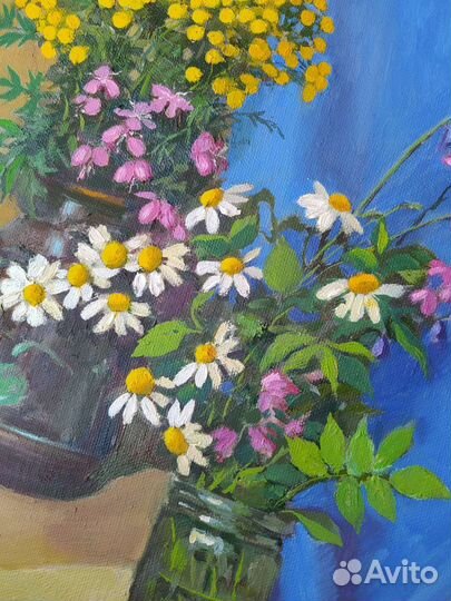 Картина маслом на холсте цветы