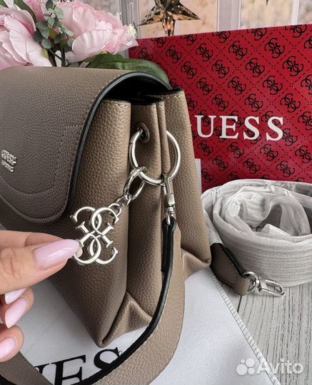 Сумка Guess digital бежевая