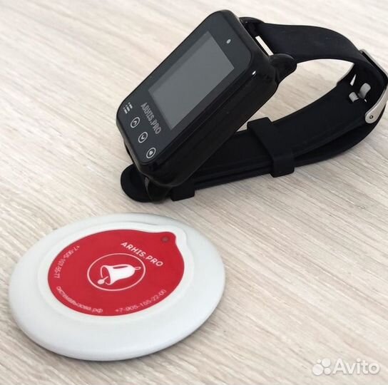 Влагозащищенный пейджер, кнопка вызова официанта