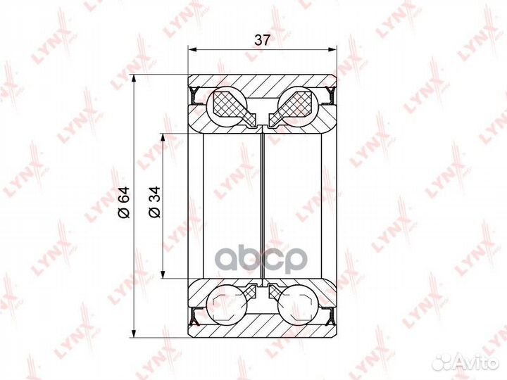 Комплект подшипника ступицы колеса перед прав