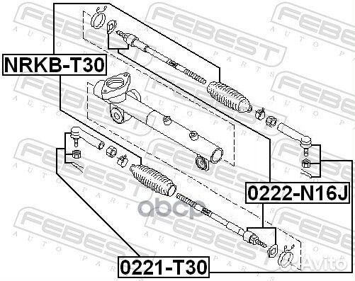 Пыльник рулевой рейки лев nissan X-trail T3