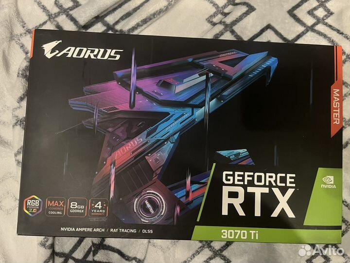 Видеокарта gigabyte aorus master RTX 3070 TI 8 GB