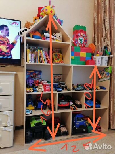 Детский шкаф полки домик для игрушек