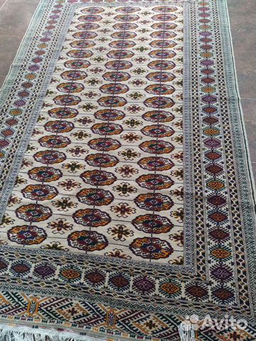 Туркменский ковер шерстяной ручной работы-оригинал