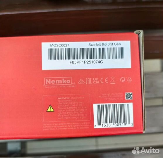 Звуковая Карта Focusrite Scarlett 8i6 Gen 3 Новая