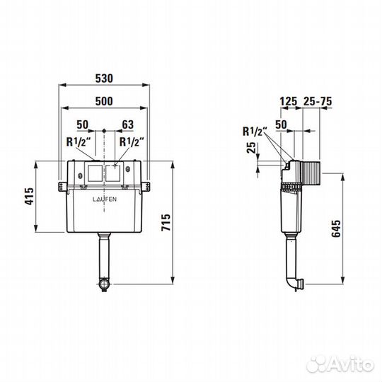 Laufen Installation System LIS бачок 8.9466.4.000