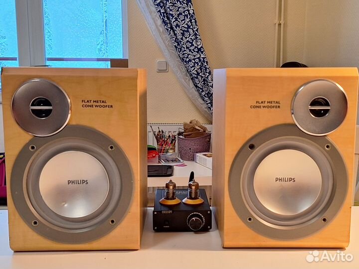 Колонки Philips + ламповый усилитель Bluetooth