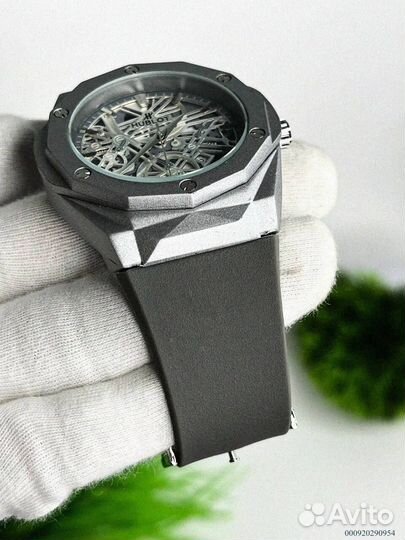 Часы наручные Hublot WHB3 серебро (Арт.88635)