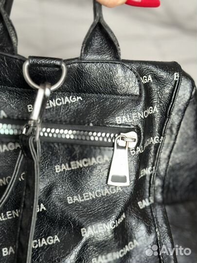 Сумка рюкзак натуральная кожа balenciaga