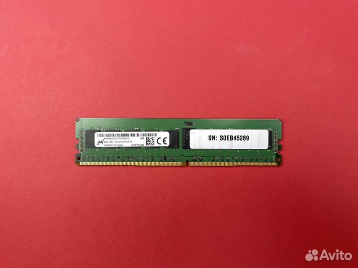 Серверная память DDR4 ECC REG micron 8GB 2133 MH