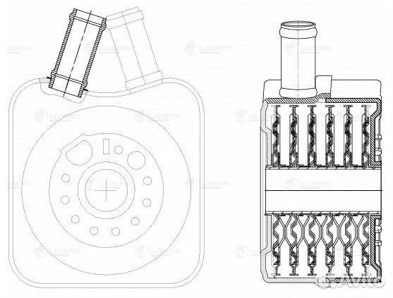 Luzar LOC1802 Радиатор масл. для ам VW Golf 97-Sko