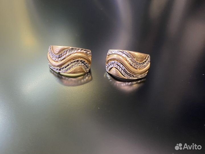 Золотые серьги Пластины 3.2 гр