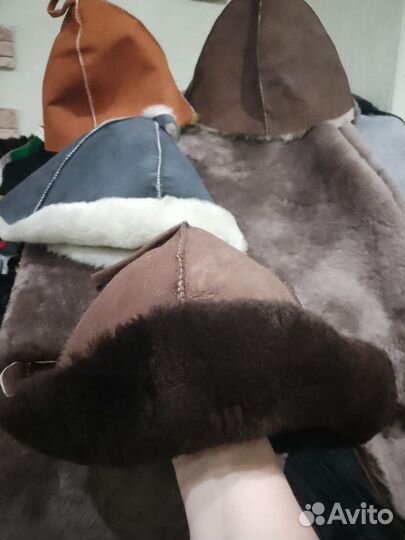 Шапка для бани из овчины