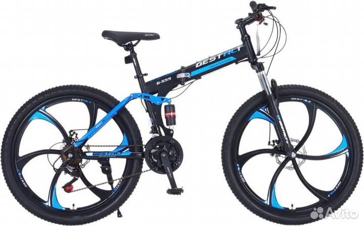 Велосипед складной gestalt Литые Черно-Синий