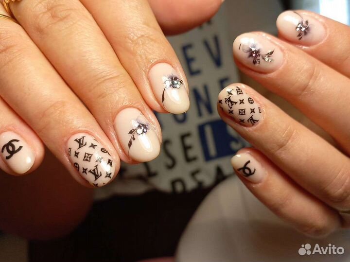 Маникюр с покрытием гель лак,наращивание ногтей