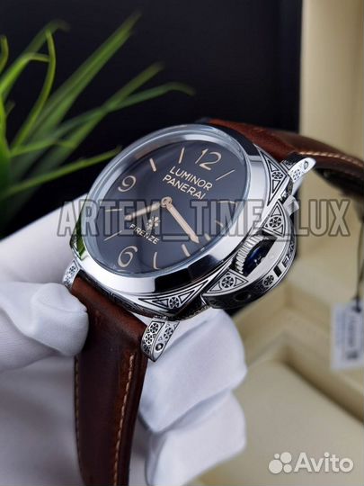 Бомбезные резные мужские часы panerai firenze