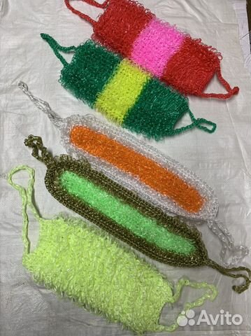 Мочалка вязаная