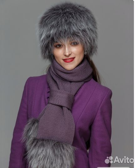 Шапка и шарф новые из экомеха