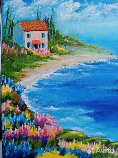 Пейзаж, масло холст на картоне