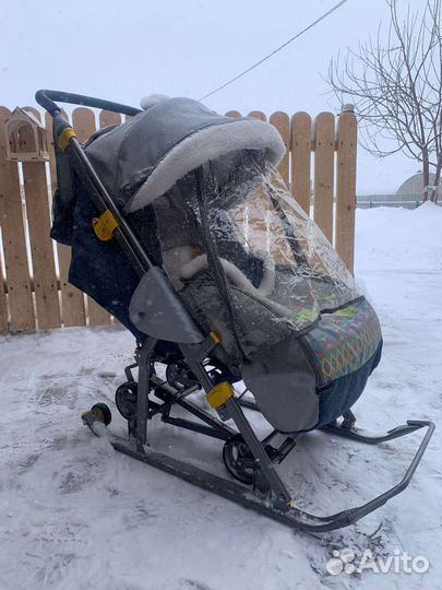 Санки коляска ника kids