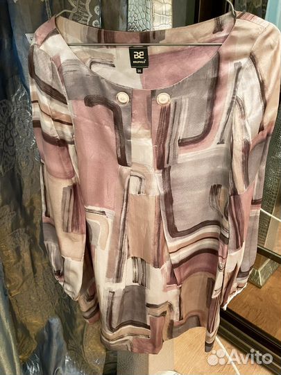 Блузка туника 100% шелк