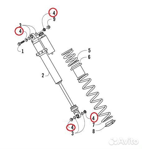 Втулка заднего амортизатора Arctic Cat Wildcat