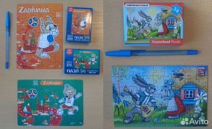 Комплект пазлов разных размеров