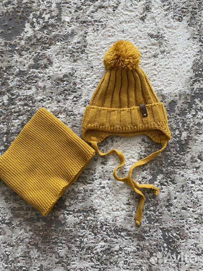 Демисезонная шапка + снуд для мальчика