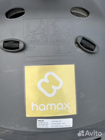 Велокресло hamax smiley