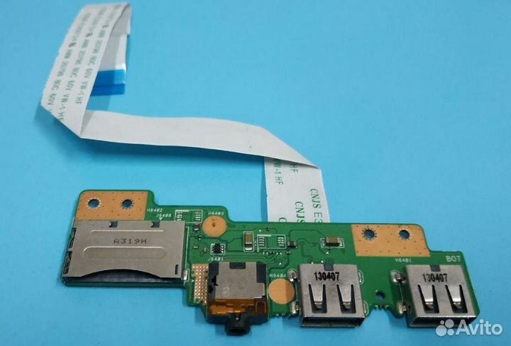 Плата с разъемами USB, Audio и картридером 69n0b7b