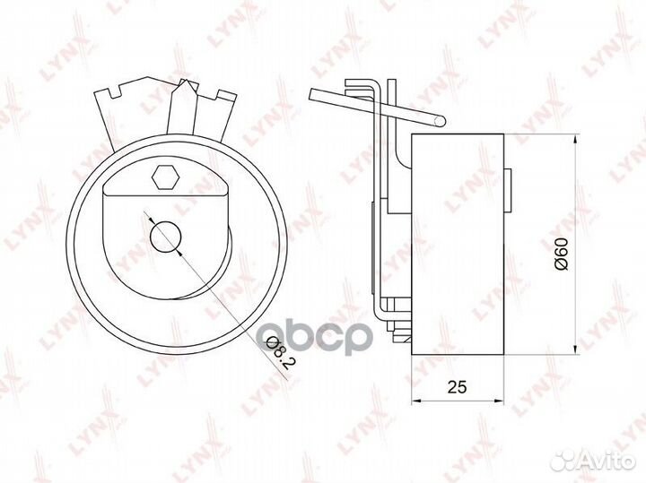 Ролик натяжной ремня грм PB1013 lynxauto