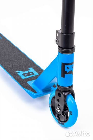 Самокат rrampa трюковой 360 AL 110, голубой/черный