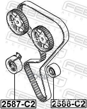Ролик обводной ремня грм 2588C2 Febest