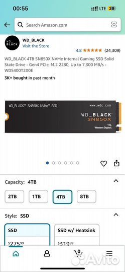 WD black SN850X 4TB