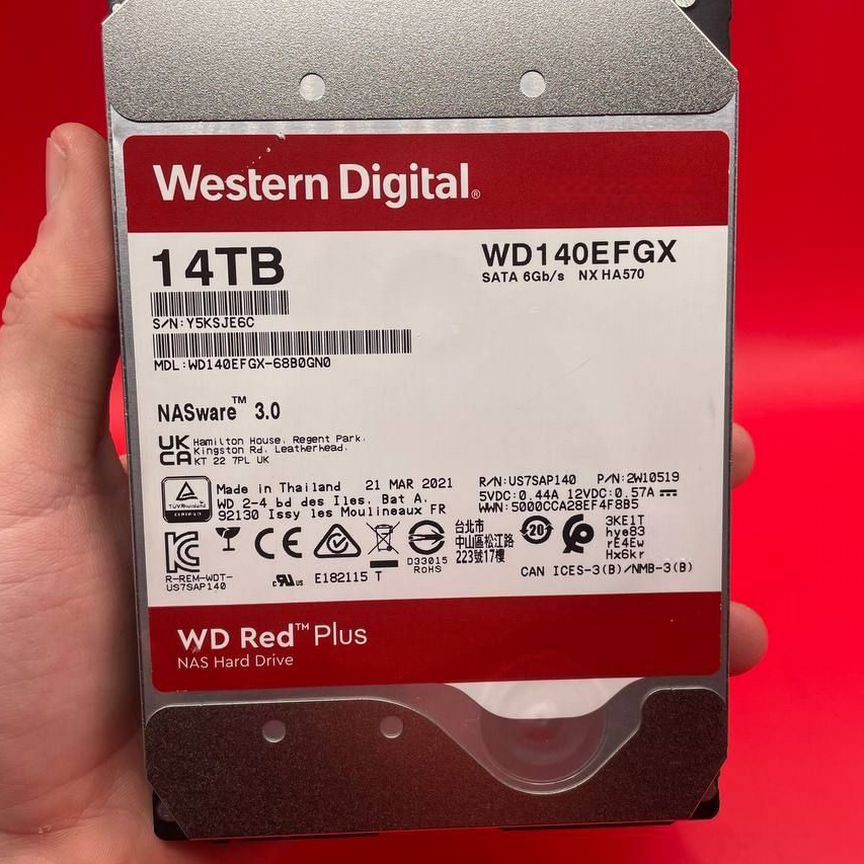 [WD140EFGX] Жеcткий Диcк 14 Tб Western Digital Red