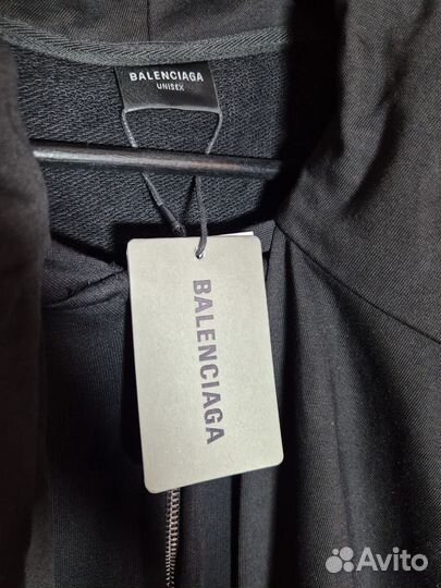 Худи зип Balenciaga с двойным капюшоном